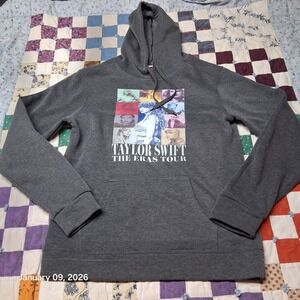 Taylor Swift The Eras Tour Hoodie Size Medium Gray Soft EUC